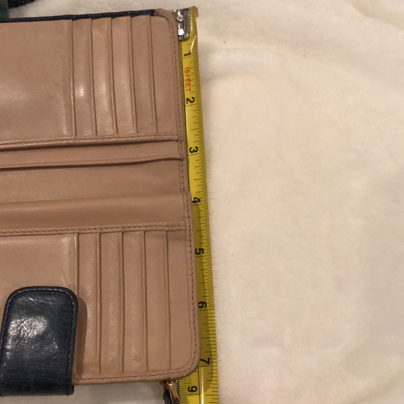 🦋Prada Milano Small Marbled Blue Leather classic fold over card holder wallet - Picture 11 of 11